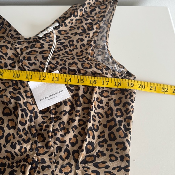 beachlunchlounge Brown Leopard Print Midi Dress Medium Flowy Capsule Beachy - Picture 14 of 15